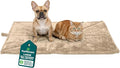 Furhaven ThermaNAP Self-Warming Cat Bed for Indoor Cats & Large/Medium Dogs, Washable & Reflects Body Heat - Quilted Faux Fur Reflective Bed Mat - Cream, Large