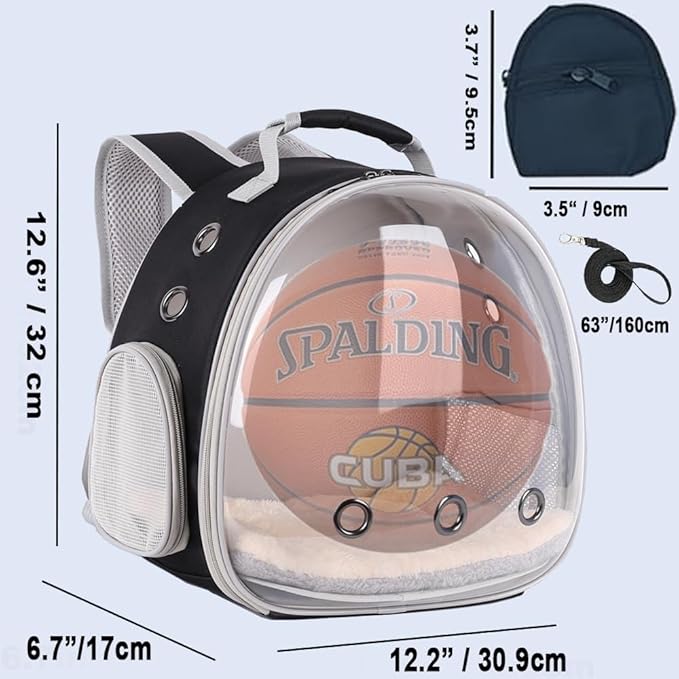 Portable Small Animal Backpack Travel Breathable Pet Carrier Bag Cages for Guinea Pig, Rabbit, Bearded Dragon, Squirrel, Tortoise, Bird, Lizard, Sugar Glider