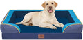 Comfort Expression Orthopedic Dog Bed for Extra Large Dogs 42x30 Inch, Waterproof Egg Crate Foam XL Pet Bed with Removable Bolsters, Dog Couch with Washable Cover & Non-Slip Bottom, Hidden Bay