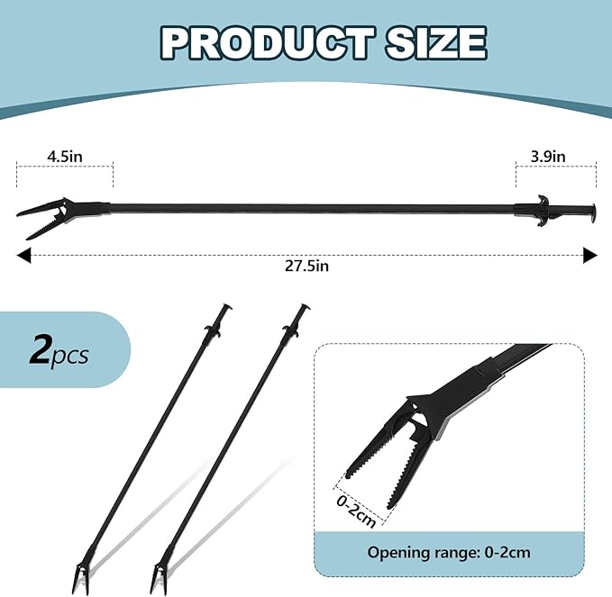 Gisafai 2 Pcs Plastic Aquarium Tongs 27 Inches Long Multi Purpose Trimming Feeding Aquarium Tools for Fresh Water Saltwater Fish Tanks Coral Plant