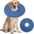IDOMIK Dog Recovery Collar, Waterproof Soft Dog Cone After Surgery, Comfy Protective Elizabethan Collar Alternative for Dogs Cats, Adjustable Pet Neck Donut Cone Anti-Licking Biting Wounds,Navy,2XL