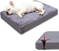 Waterproof Dog Bed for Crate - Outdoor Dog Crate Bed for Small Dogs, Orthopedic Crate Bed for Small Dogs with Egg Crate Foam, Anti-Slip, Reversible & Washable Cover, 23" x 17", Gray