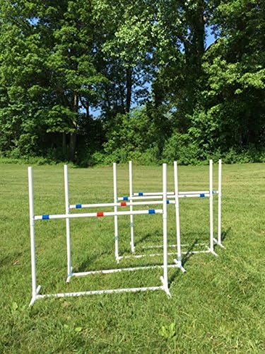 Dog Agility Travel Jump Set 4 Bar Jumps Total with Adjustable Jump bar and Dog Agility Jump Cups