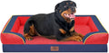 Comfort Expression Orthopedic Dog Bed for Extra Large Dogs 45x35 Inch, Waterproof Egg Crate Foam XL Pet Bed with Removable Bolsters, Dog Couch with Washable Cover & Non-Slip Bottom, Kansas
