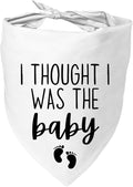 Dog Pregnancy Announcement Bandana for Dogs - Adjustable Pet Scarf for Pregnancy Reveal, White Pet Accessories for Dog Lovers