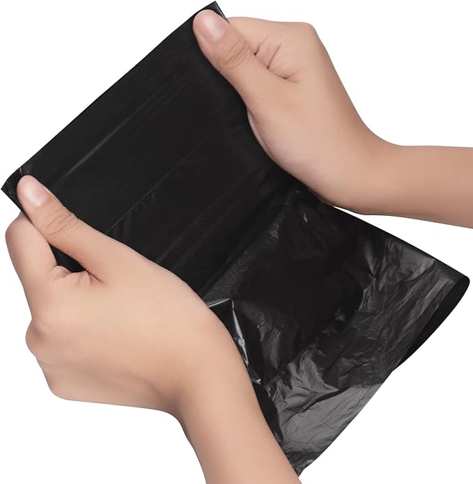 80 Count Cat Litter Waste Bags for Scooping, Black, 5 Liters