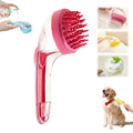 Pet Bath Brush, 2025 New 2 in 1 Dog Bath Brush with Built-in Shampoo Dispenser, Pet Wash Brush for Bathing Dog Grooming Massage Brush for Long Short Haired Dogs Cats Shower (Pink, Coarse teeth)