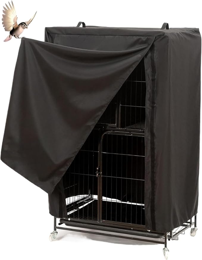 Bird Cage Covers for Night - 66x48x102cm Ventilated Budgies Barrier Enclosure Drape | Waterproof Nighttime Parakeet Parrot Cockatiel Shielding Tapestry, Darkening Aviary Privacy Protection Panel