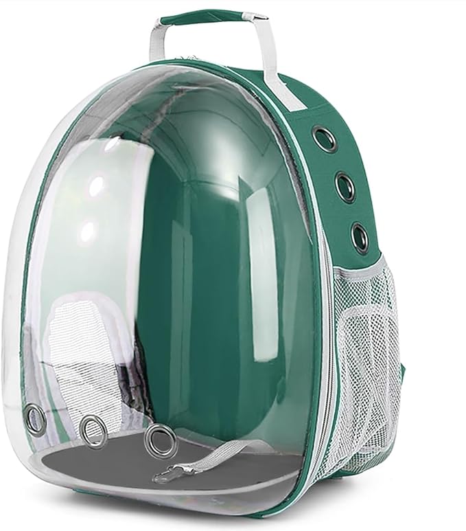 Pet Backpack Carrier,Bubble Backpack Cat Carrier,Pets and Small Dogs,Space Capsule Pet Carrier for Traveling, Walking, Hiking and Outdoor Activities (Dark Green)