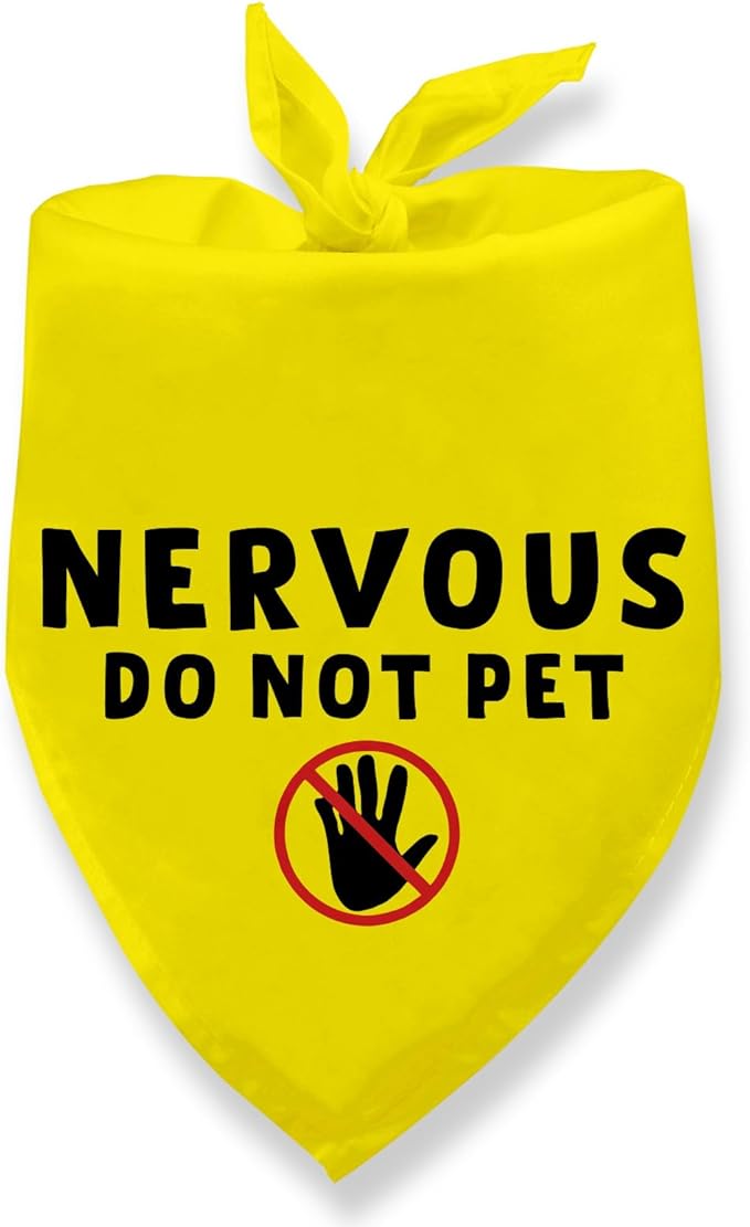 Nervous Do Not Pet Dog Bandana, Nervous Anxious Dog Bandana No Hand Sniffs Gift for Dogs Lover Pet Scarf for Boy & Girl for Small and Medium Cat Dogs