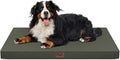 Outdoor All Weather Waterproof Dog Bed, Orthopedic Dog Bed for Extra Large Dogs, Egg Crate Foam Crate Pad with Washable Removable Oxford Cooling Cover, 47x29 Inch, Brown