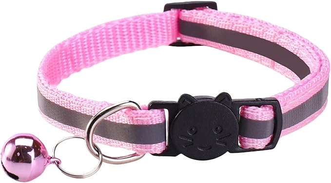 14 Pack Breakaway Cat Collar with Bell, Reflective Kitten Collar for Girl Boy Cats, Safety Buckle Adjustable 7.5-12.5 Inch, 0.4 Inch Width Lightweight, Pet Gifts (Multi-Colored)
