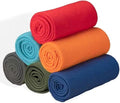Fleece Throw Blankets Bulk Fleece Blankets Solid Wholesale Lightweight Warm Soft for Pet Bed Sofa Couch Office Wedding Gifts Travel Seasons (Assorted #8,Pack of 6-50x60 Inches)