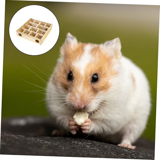 POPETPOP Wooden Hamster Maze Interactive Household for Pets Multi Design for Hamsters Chinchillas and Mice Dimensions Fun Pet Accessory