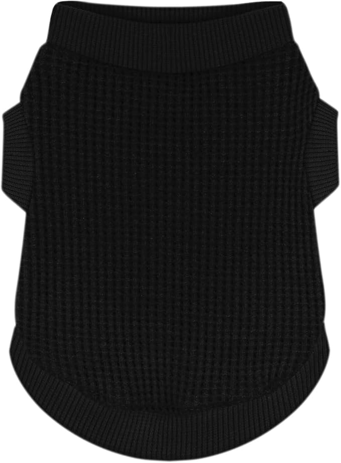 Cozy and Functional Dog Shirts for Small Puppies: Stretchable Black Attire with Easy-On Design, Ideal for Chihuahuas and Yorkies - Enhance Comfort and Playfulness on Chill Days Large