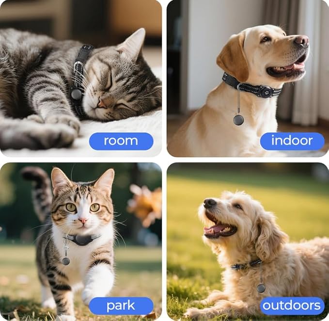 VB GPS Tracker for Dogs (1 Pack), Mini GPS Cat Tracker, Smart Pet Activity Tracker (iOS Only), No Monthly Fee, Compatible with Apple Find My, Anti-Lost, Finder Tag