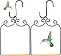 2 Pack Hummingbird Swings and Perches Metal Frames with Wooden Dowel, Bird Swings Outdoor Perches with Iron S Hooks for Hanging Indoor Outdoor Trunk Lawn Patio Garden