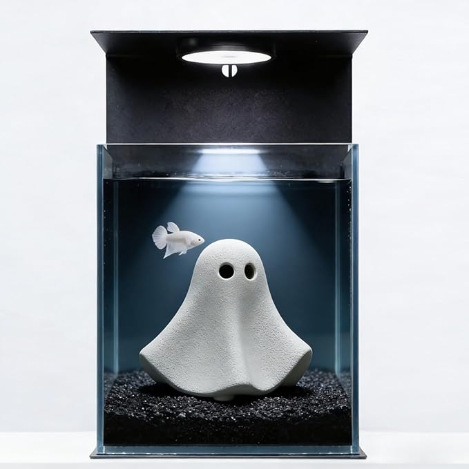 OwMell Balanced Stones Cairn Statue Garden Decor, Stacked Zen Rock Stone, Small Fish Tank Decoration, Micro Landscape Decor - Ghost