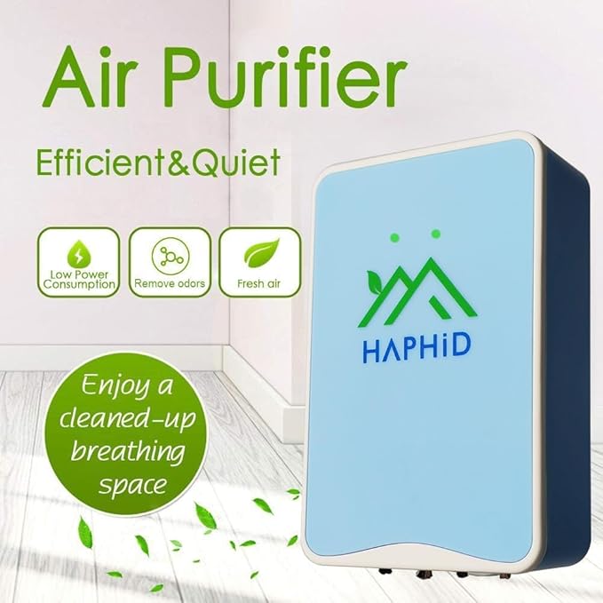 Ionizer Air Purifier, Plug In Air Purifier [Upgraded] with 80 Million Anions/Sec Ion Technology, Air Ionizer for Home to Purify: Pet Odor, Various Smell, Etc