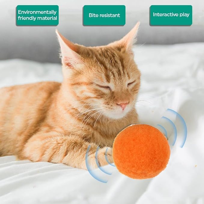 Premium Soft Pom Pom Balls for Kittens - Lightweight, Interactive, Assorted Colors - Plush Toy for Kitten Training and Play - Pet Products for Cats (1.2 Inches 30 Balls)