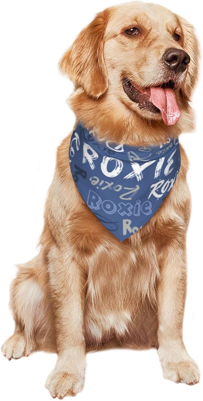 Custom Pet Scarf Personalized Dog Bandana with Name Personalized Add Your Text Bibs Triangle Head Scarfs Gift for Small Medium Large Dogs Cats Baby Puppy Pets Accessories