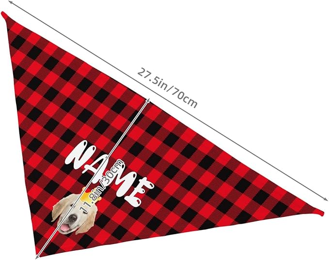 Custom Dog Bandana Add Your Text Photo Name Personalized Neckwear Bandanas Soft Customized Pet Scarf with Your Design Funny Gifts for Cat Dog Pet Style 04
