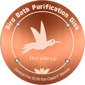 4 Inches Pure Copper Bird Bath Purification Disk,0.6mm thick,Reinforced Copper Purification Cleaner with Four-Point Support,All-Season Safe Clean Water Solution,Universal Fit for Outdoor Birdbath&Bowl