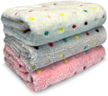 Dog Blankets for Small Medium Dogs Washable, 3 Pack Pet Blanket Washable 30" x 20", Fuzzy Soft Puppy Throw Cover for Kennel Crate Bed