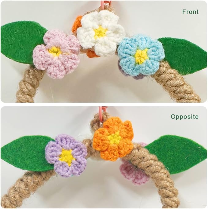 La La Pet® Bird Rope Swing with Hanging Hook Bird Rope Perch Bird Swing Perch Bird Perch Stand Bird Cage Toy for Parrot Budgie Parakeet Cockatiel Cockatoo Conure Heart
