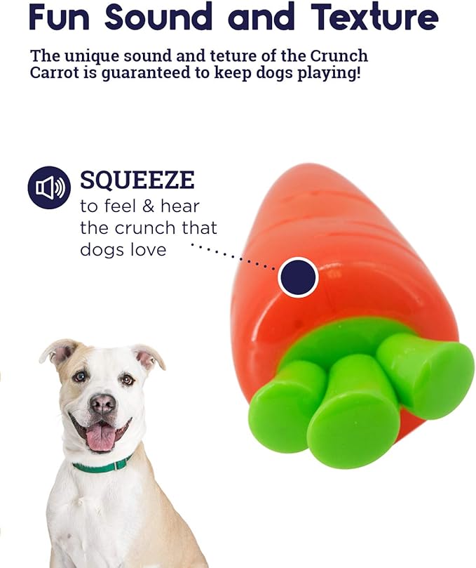 Petstages Crunch Veggies Carrot Dog Chew Toy, Large