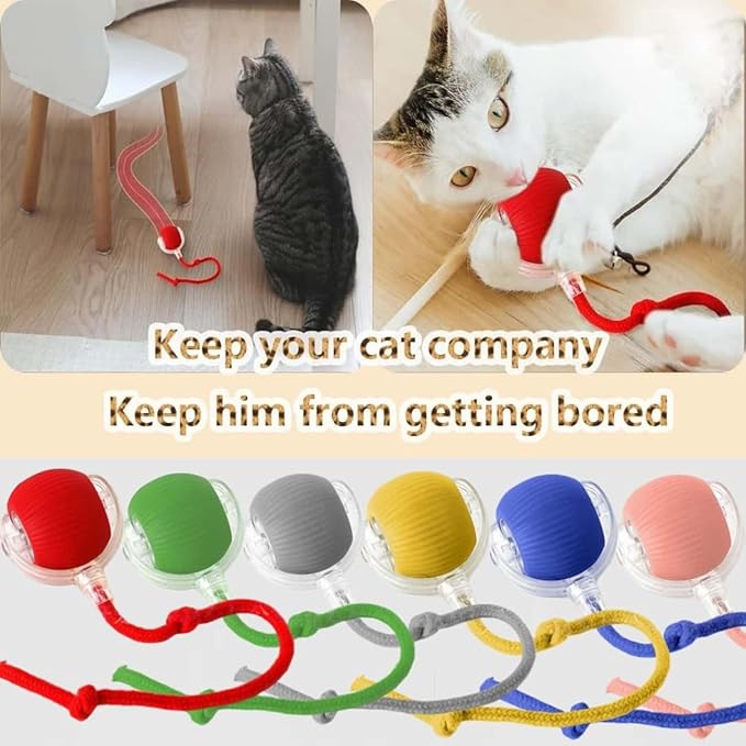 Interactive Cat Toys for Indoor Cats, Agility Move Cat Balls,Motion Activated Cat Balls, Cat Toys for Bored Indoor Cats (Yellow)