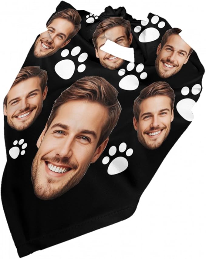 Custom Dog Bandana for Cat Dog Pet Add Your Design Personalized Neckwear Bandanas with Your Text Logo Image Customized Pet Scarf Funny Gifts Style 05