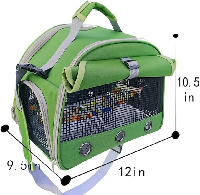 Bird Carrier Travel Cage with Perch, Food Bowl,Pet Backpack,Parrot Carrier,Small Animal Car Bag,Bird Cages for Parakeets, Ideal for Small Animals & Puppies