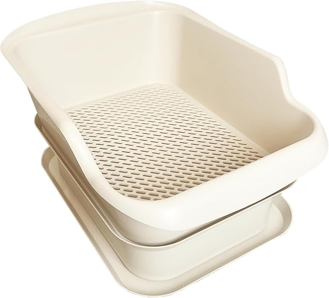 Mr Catman Cat Sifting Litter Box for Pine Pellets with Sifter Pan & Extra-Large 7-Day Waste Storage Tray, Sifting Cat Litter Box -Sturdy & Non-Stick, Less Tracking, Easy Clean, Odor Control