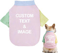 Custom Dog Shirt,Personalized Pet Apparel with Name Text Photo Image,Lightweight Breathable Puppy Kitten Cotton Vest for Small Medium Large Dogs Cats,Puppy Gift (Dopamine Pink, X-Large)