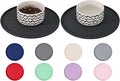 Comtim Waterproof Dog Food Mat - 2 Pack Silicone Pet Food Mat Dog Food Bowl Mats Cat Water Mats Eating Tray, Non-Slip Pet Placemat with Lip for Messy Drinkers to Protect Floor, Black 11"×11"