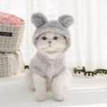 Selena Cat Bunny Ears Costume Cute Dog Kitten Hoodies Sweater Rabbit Ears Puppy Pet Apparel (XX-Large,Gray)