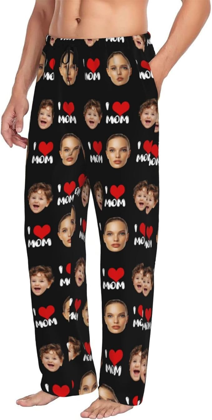 Custom Pajama Pants with Face customized PJ Pants Christmas Valentine gifts for Men Women