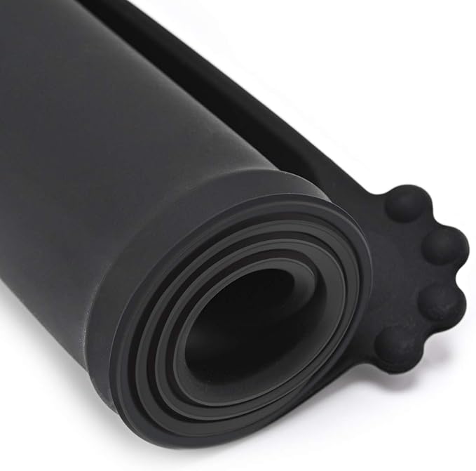 Silicone Waterproof Dog Cat Pet Feeding Mats, Non Slip, Easy Clean Pet Dog Cat Bowl Mats Placemat (28" x 24") Black