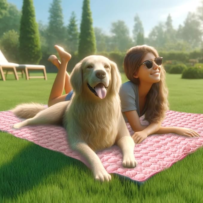 Dog Cooling Mat for Dogs, Pet Cooling Pad Bed for Dog Easy Washable for All Types of Pets and Perfect for Both Indoor and Outdoor Use, Including Car Seats 59" x 40"