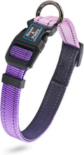 Roses&Poetry Large Dog Collar, Adjustable Reflective Durable Pet Collars for Small Medium Large Dogs(Lightpurple-L)
