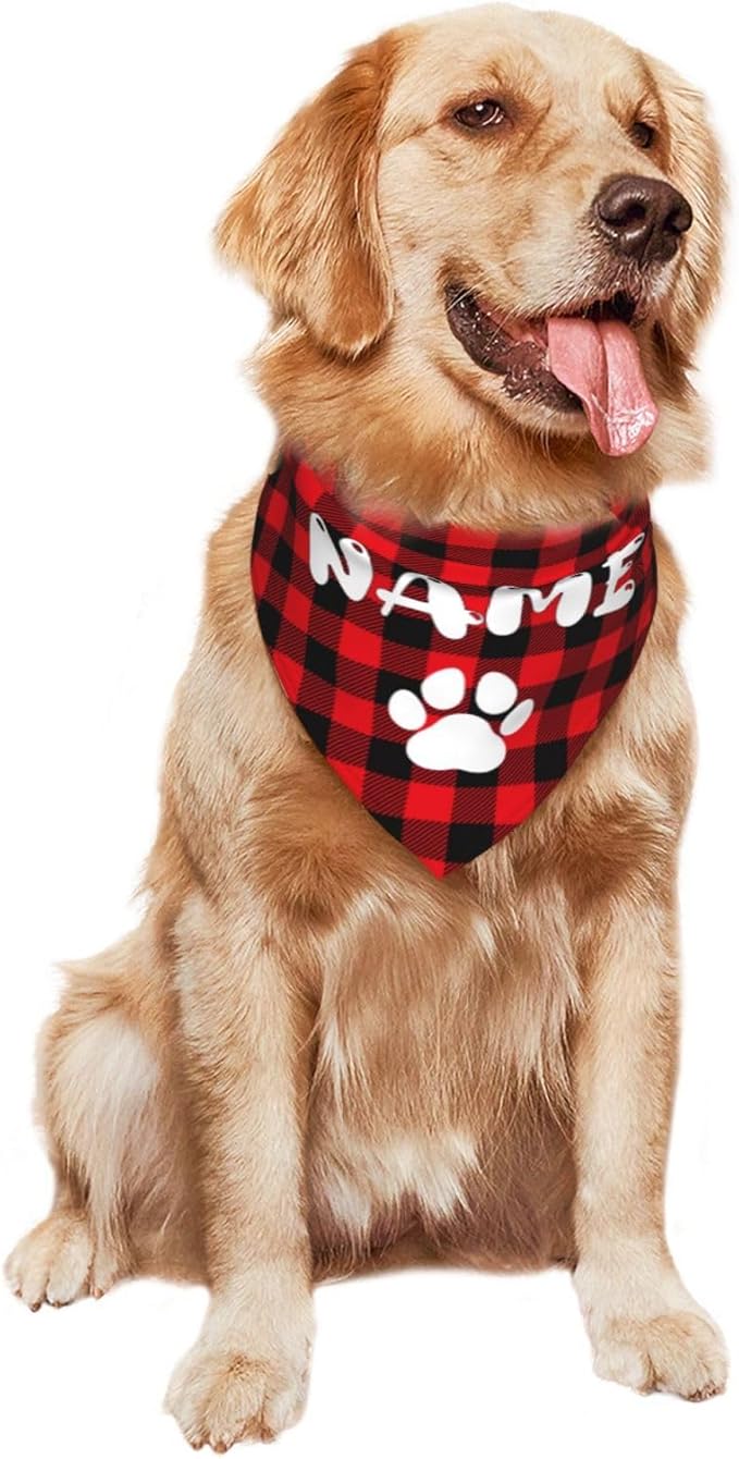 Custom Dog Bandana Add Your Text Photo Name Personalized Neckwear Bandanas Soft Customized Pet Scarf with Your Design Funny Gifts for Cat Dog Pet Style 01