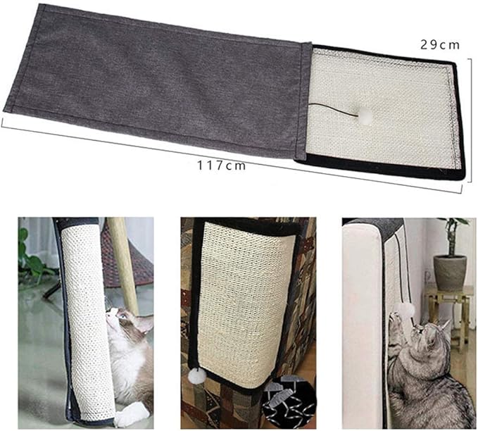 Cat Scratcher Mat Sofa Protector Natural Sisal Cat Scratching Mat Cat Scratch Couch Cover Heavy Duty Couch Guard Easy Installation Scratch Pad for Grinding Claws Protecting Furniture