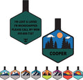 Silent Dog Tag Personalized with 5 Lines of Custom Deep Engraved Durable Soundless Silicone Pet ID Name Tag Hexagon Forest Night