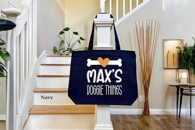 Custom Pet Bag, Custom Dog Mom Gift, Dog Owner Gift, Dog Lover Gift, Gift For Dog Mom, Personalized Dog Tote Bag, Cotton Canvas Tote
