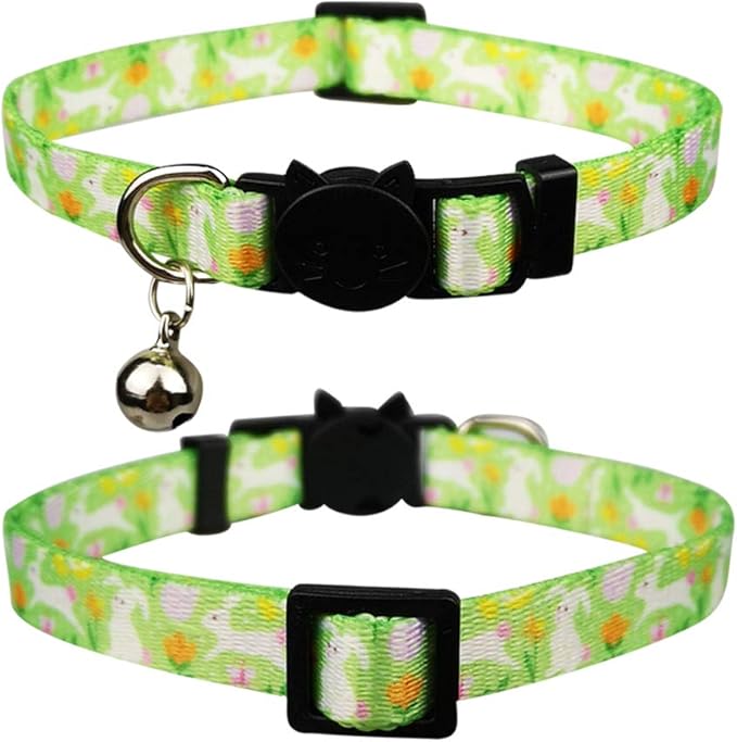 3 Pack Easter Cat Collar with Bell Breakaway Adjustable