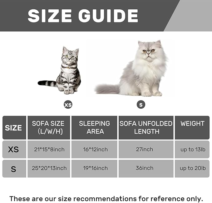 Hollypet Cat Bed Fluffy Plush Mutifuctional Double-Layer Soft Pet Couch Orthopedic Sofa Nest Beds for Small Cats and Dogs, Black Leopard (21x15x8 inch)