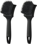 2 Pcs Bird Bath Brush Black Hard Bristle Cleaning Brush with Ergonomic Handle Utility Bird Bath Scrub for Bird Feeder Bath Accessories Fountain Outdoor Cleaning