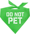 Do Not Pet Dog Bandana (Lime Green, OS 157)