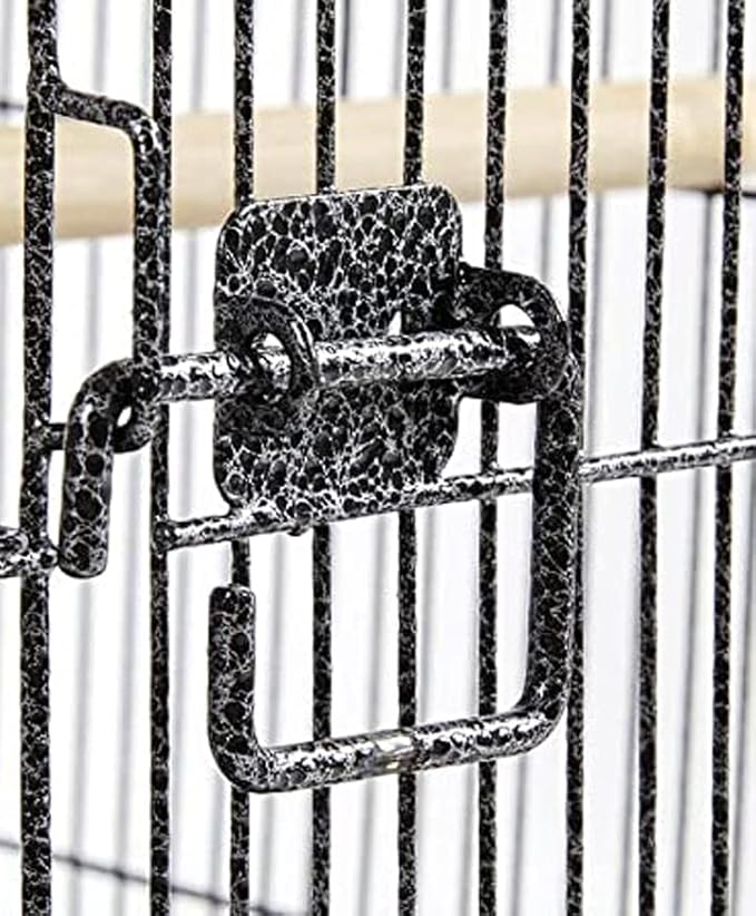 36-Inch Deluxe Sturdy Wrought Iron Bird Flight Open Play Top Cage with Rolling Stand for Parrots Conure Lovebird Cockatiel